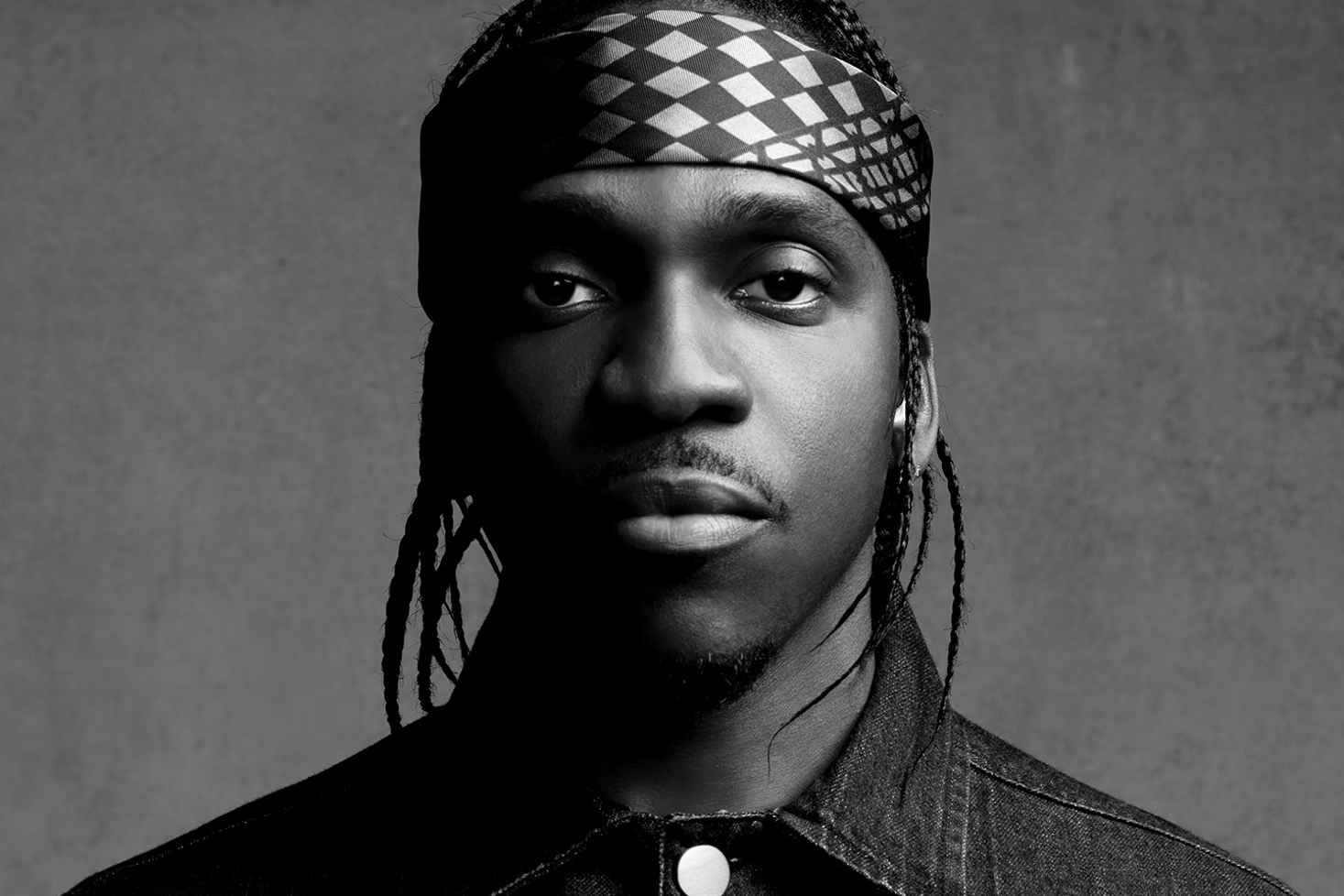 Pusha T mustavalkoisessa promokuvassa.