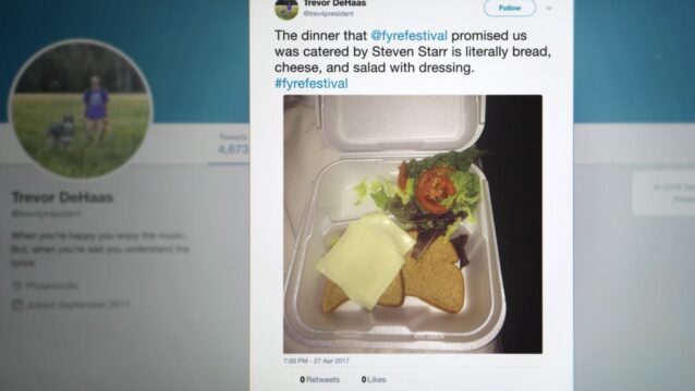 Fyre Festival -dokumentista kuvakaappaus