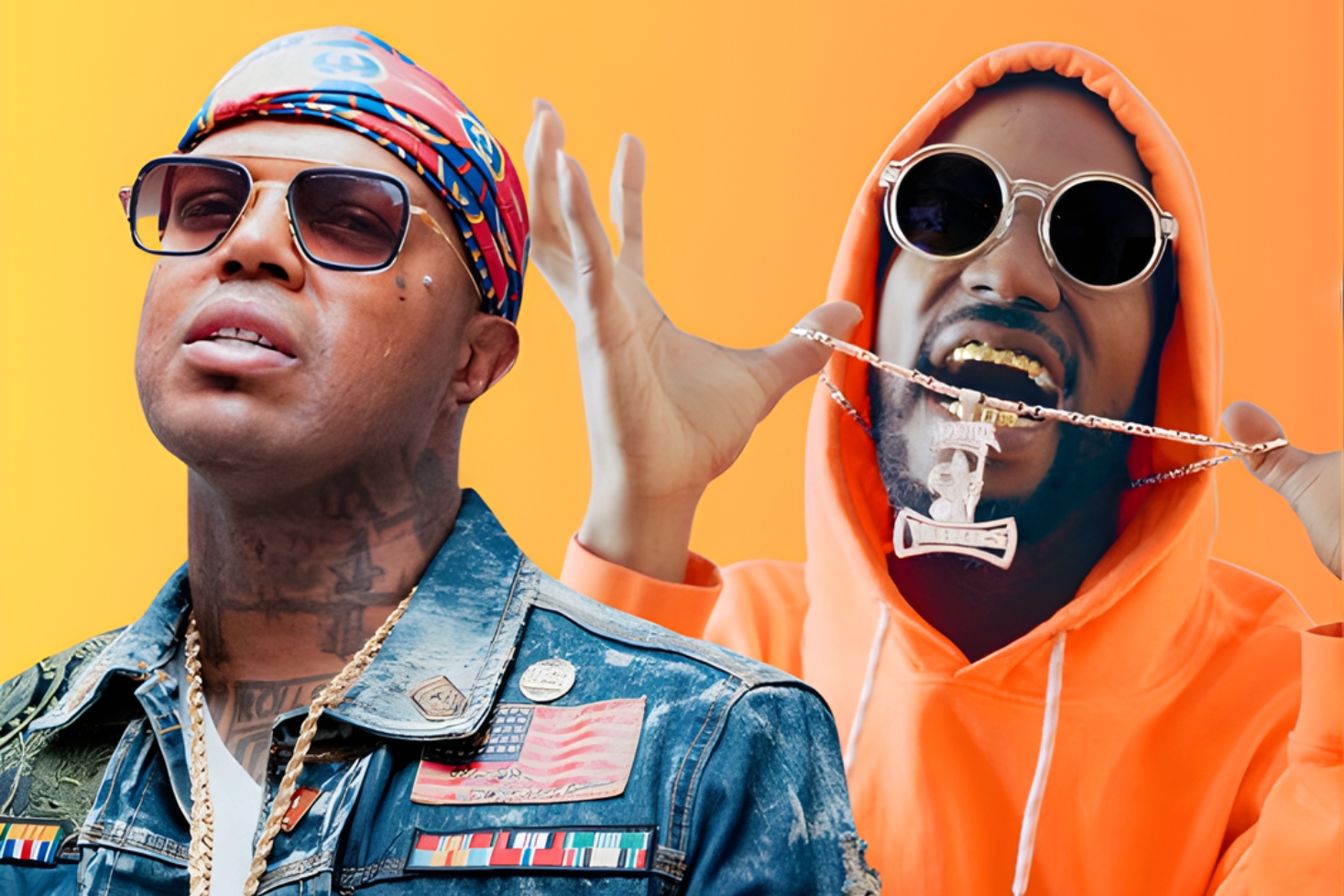 Three 6 Mafian jäsenet DJ Paul ja Juicy J. Three 6 Mafia ja $uicideboy$ sopivat kiistan!