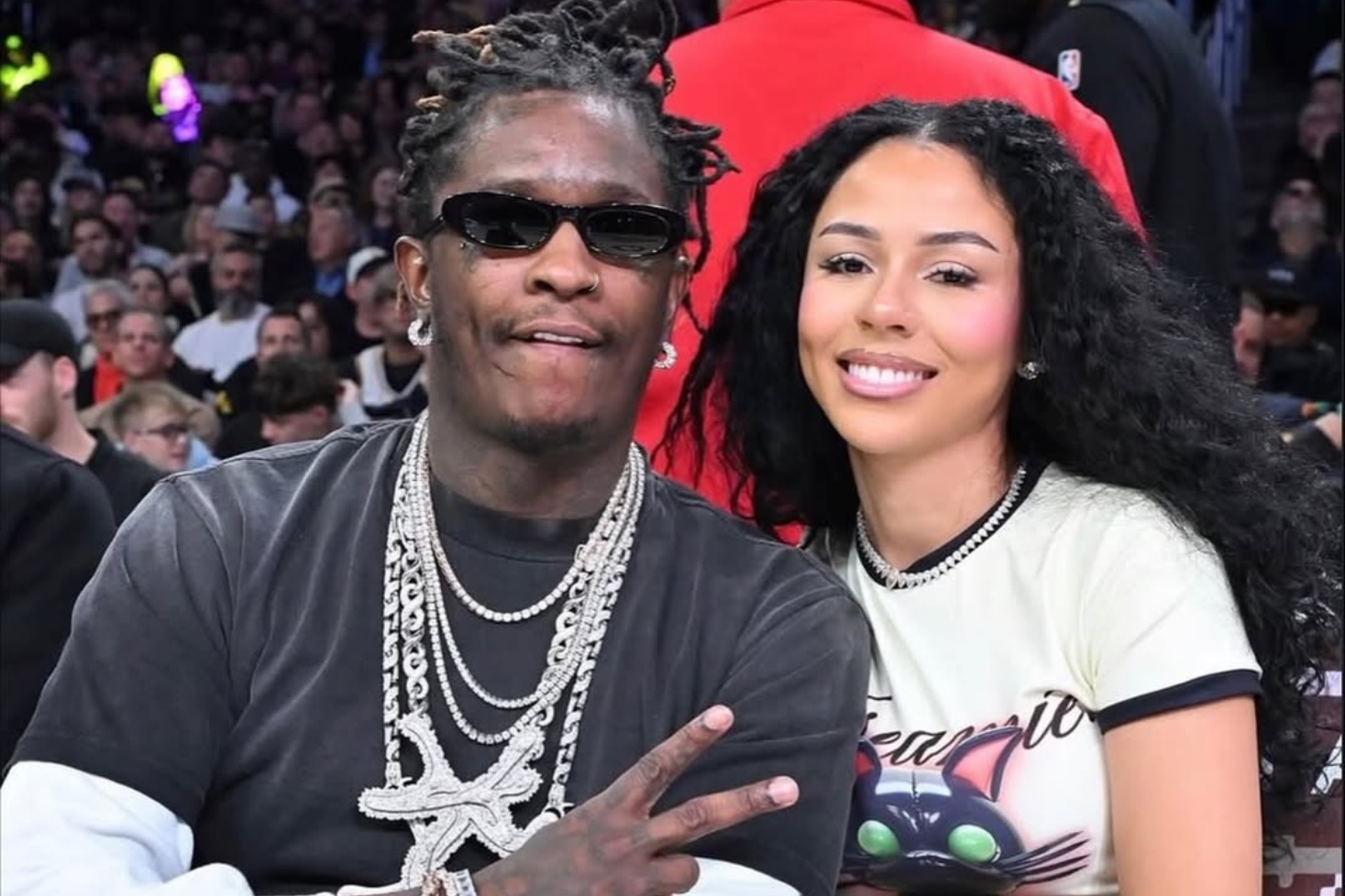 Young Thug ja Mariah the Scientist. Young Thug kosi Mariah the Scientistiä Atlantan-keikalla!