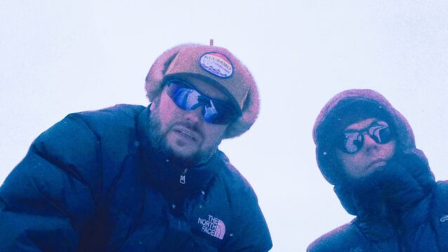 Kalle Kinos ja Tiedemies Kalev4cation-albumin promokuvassa.