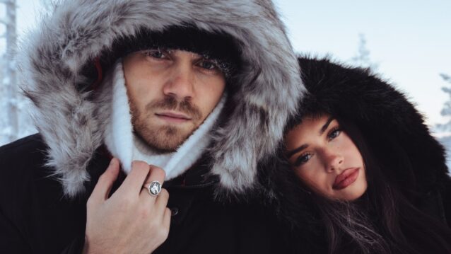 Lauri Haav ja Alina Burnet talvisissa maisemissa