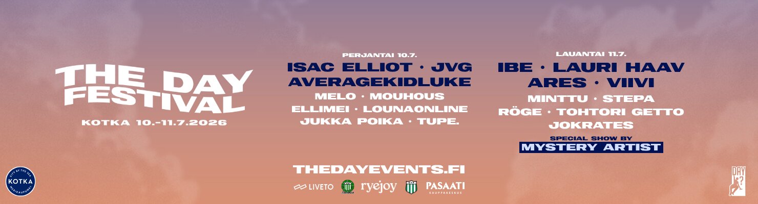 Kaksipäiväiset festivaalit Kotkassa heinäkuun alussa 10.-11.7.2026!