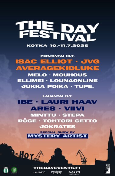 Kaksipäiväiset festivaalit Kotkassa heinäkuun alussa 10.-11.7.2026!