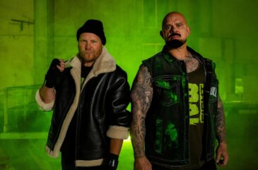 B2 Fightin ottelijat Kalle Palander ja Jari "Bull" Mentula