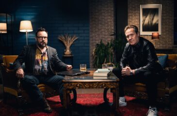 Pimeä Puoli -sarjan juontajat Riku Rantala ja Kale Puonti