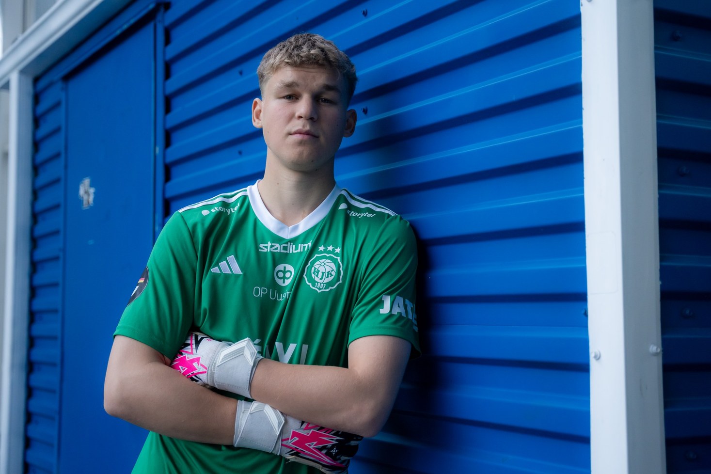 Osku Maukonen HJK:n vihreässä pelipaidassa