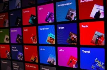Näkymä spotifyn musiikkigenreistä